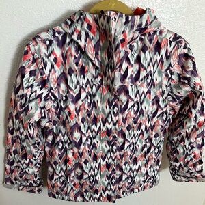 Billabong Coral and Purple Patterned Ski Jacket